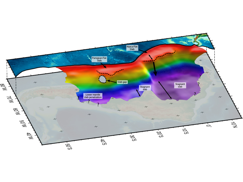 Model of the Nazca slab constrained by continent-scale tomography