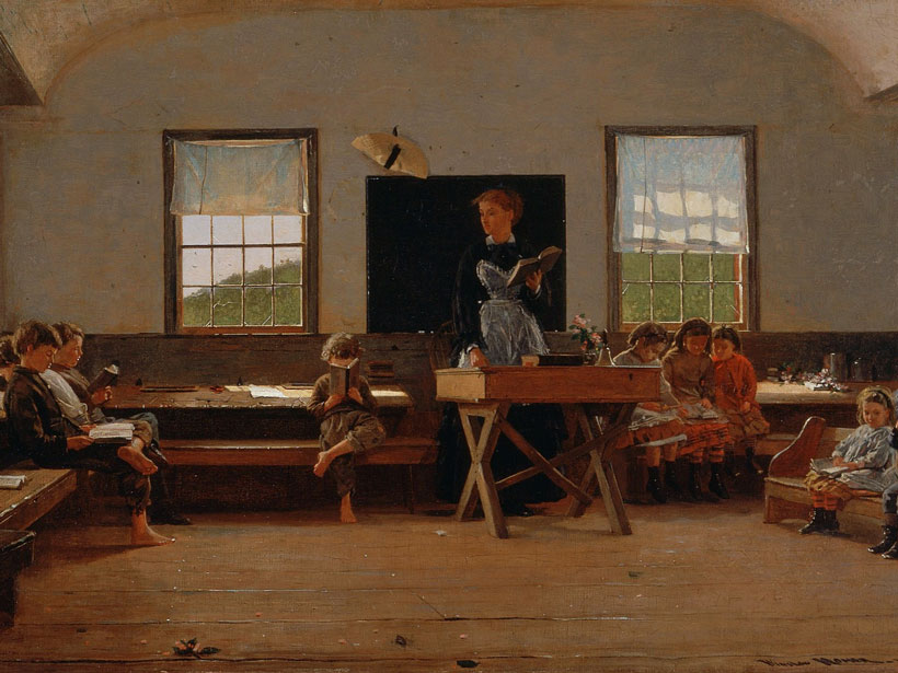Winslow Homer’s painting The Country School (1871) in the 19th-century