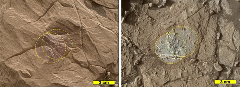Images of red and gray rocks on Vera Rubin ridge Images of red and gray rocks on Vera Rubin ridge