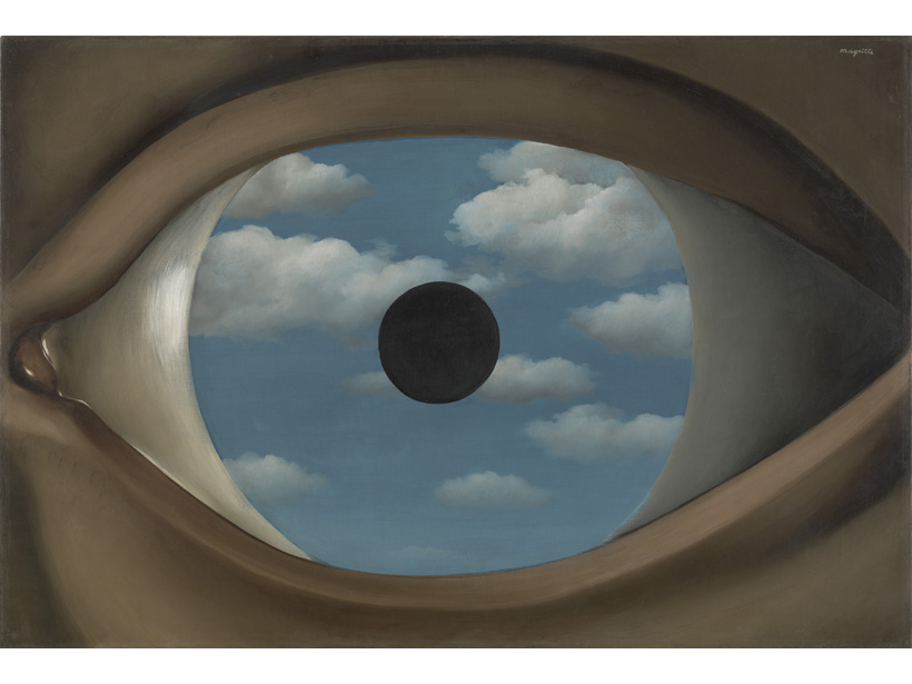 Painting called "The False Mirror" by Rene Magritte