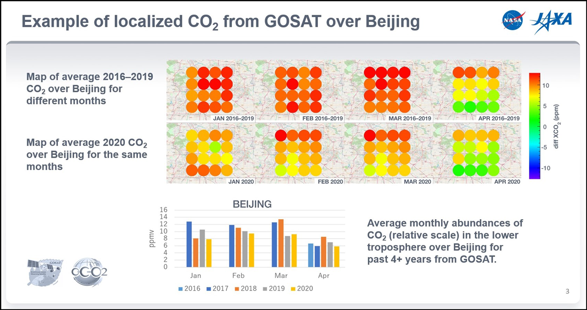 Map of carbon dioxide in Beijing Map of carbon dioxide in Beijing