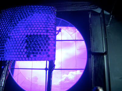 An optical filter covering a fluorescence detector in the Auger Observatory