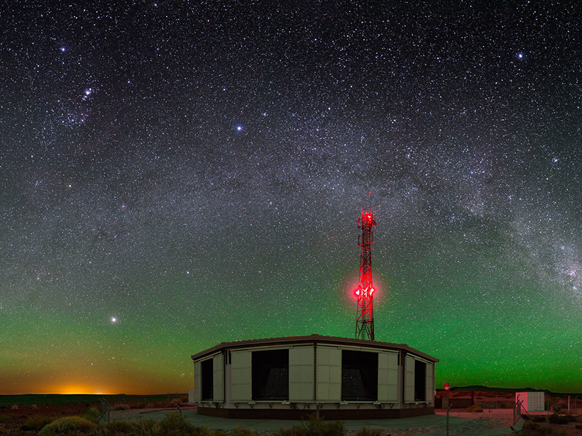 Argentina’s Pierre Auger Observatory at night