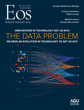 The cover of the current Eos magazine.