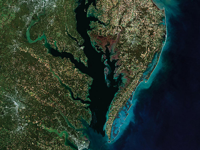 Satellite image of the Chesapeake Bay Satellite image of the Chesapeake Bay