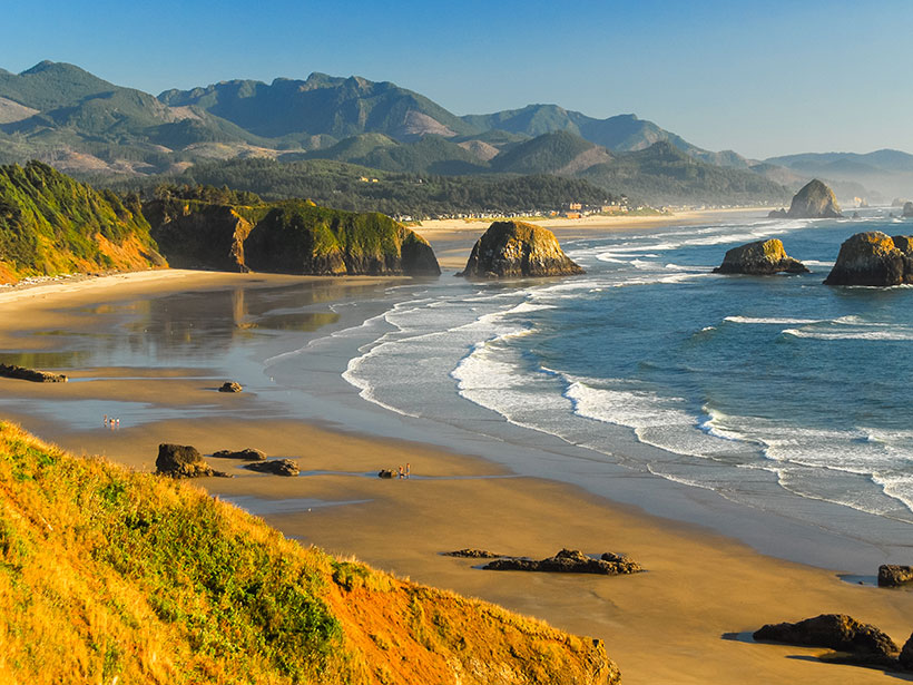 A beach scene along the Oregon coast