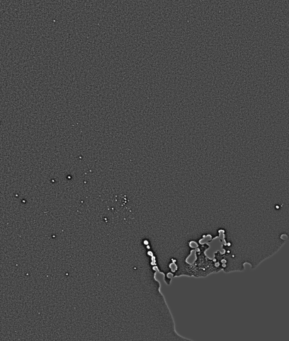 Sequence of images showing particles being ejected from Bennu 