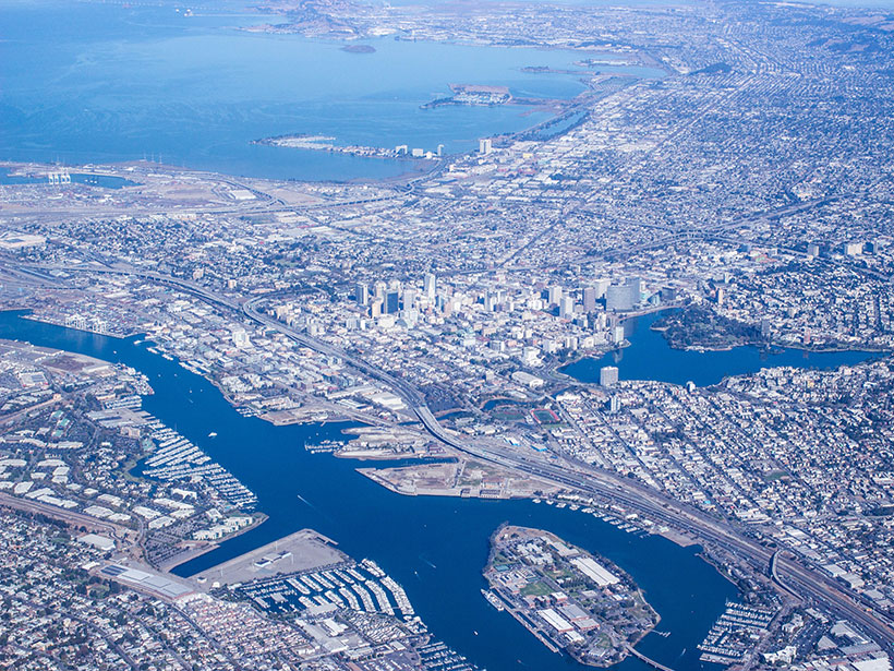 Aerial view of Oakland, Calif.