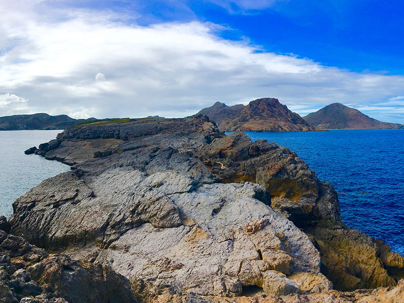 St. Barthélemy Island, viewed from the Coco Islet