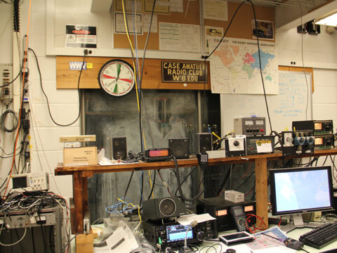 Equipment belonging to the Case Western Reserve University amateur radio club