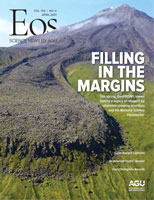 Cover of the April 2021 issue of Eos