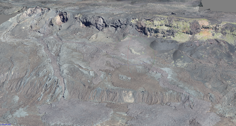 3D generated image of lava flows on Sierra Negra 3D generated image of lava flows on Sierra Negra