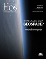 Cover of the May 2021 issue of Eos