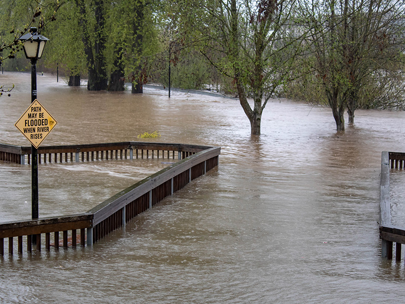 Extreme rainfall is more likely to occur in the United States as temperatures rise.