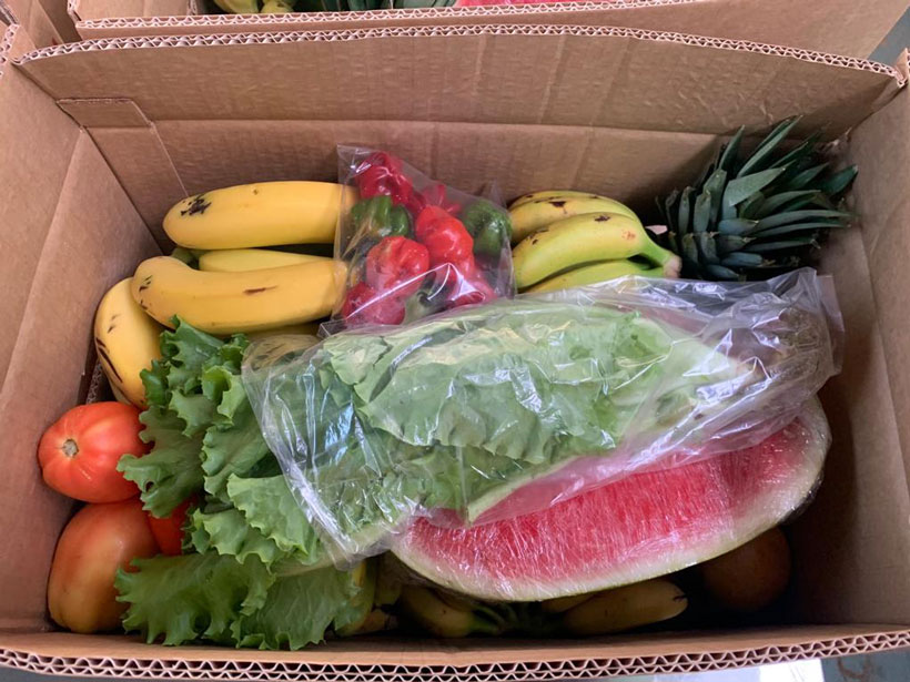 Food boxes with local produce feed Tetuán inhabitants and provide income to farmers during the pandemic.