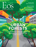 Cover of the June 2021 issue of Eos