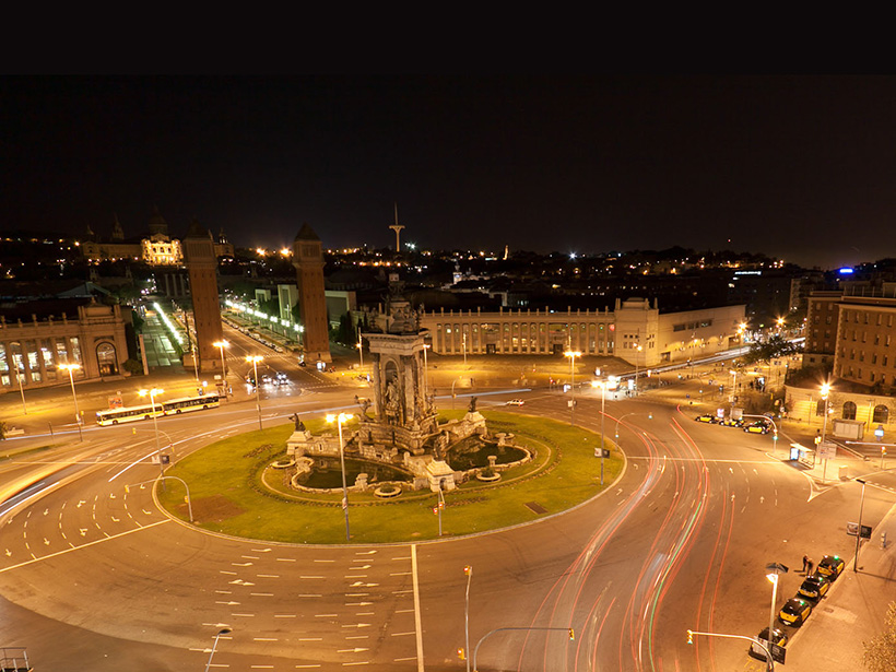 Plaça d’Espanya in Barcelona, Spain