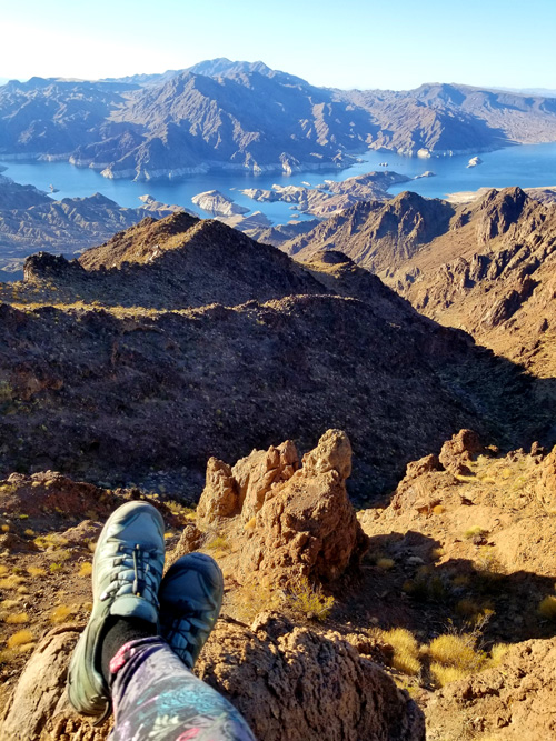 Lake Mead as seen from a mountaintop vantage point Lake Mead as seen from a mountaintop vantage point