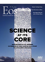 cover of July 2021 issue of Eos