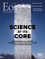Cover of the July 2021 issue of Eos