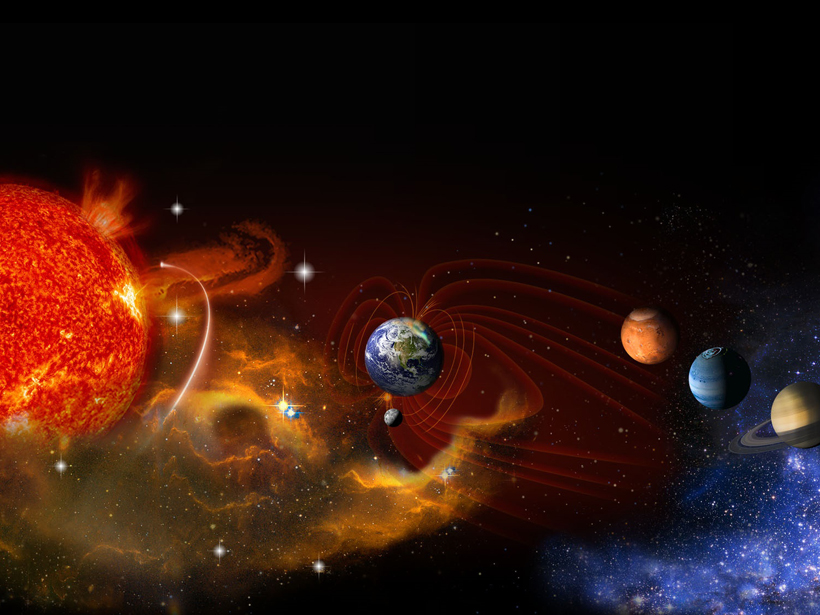 Illustration of the solar system