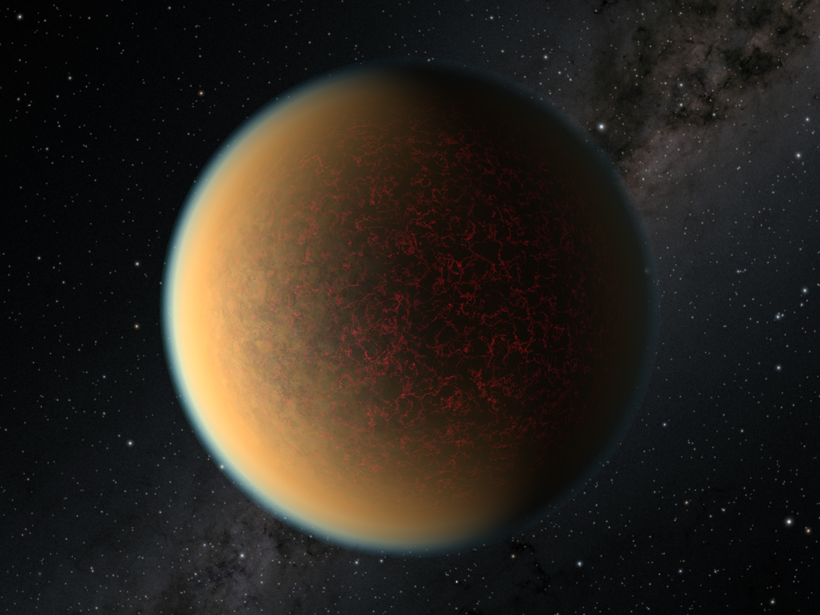 An artist’s rendering of exoplanet GJ 1132 b