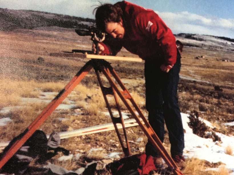 Rick Jones doing field mapping