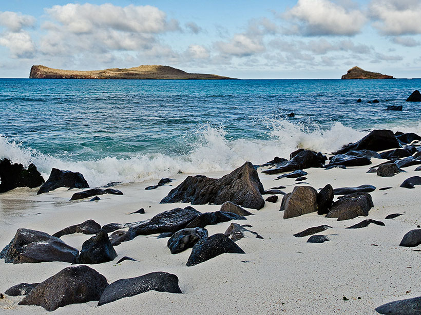 A coast of the Galapagos Islands in the eastern tropical Pacific