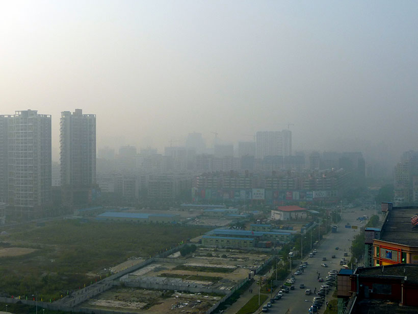 Smog extremo sobre Shenzhen, China