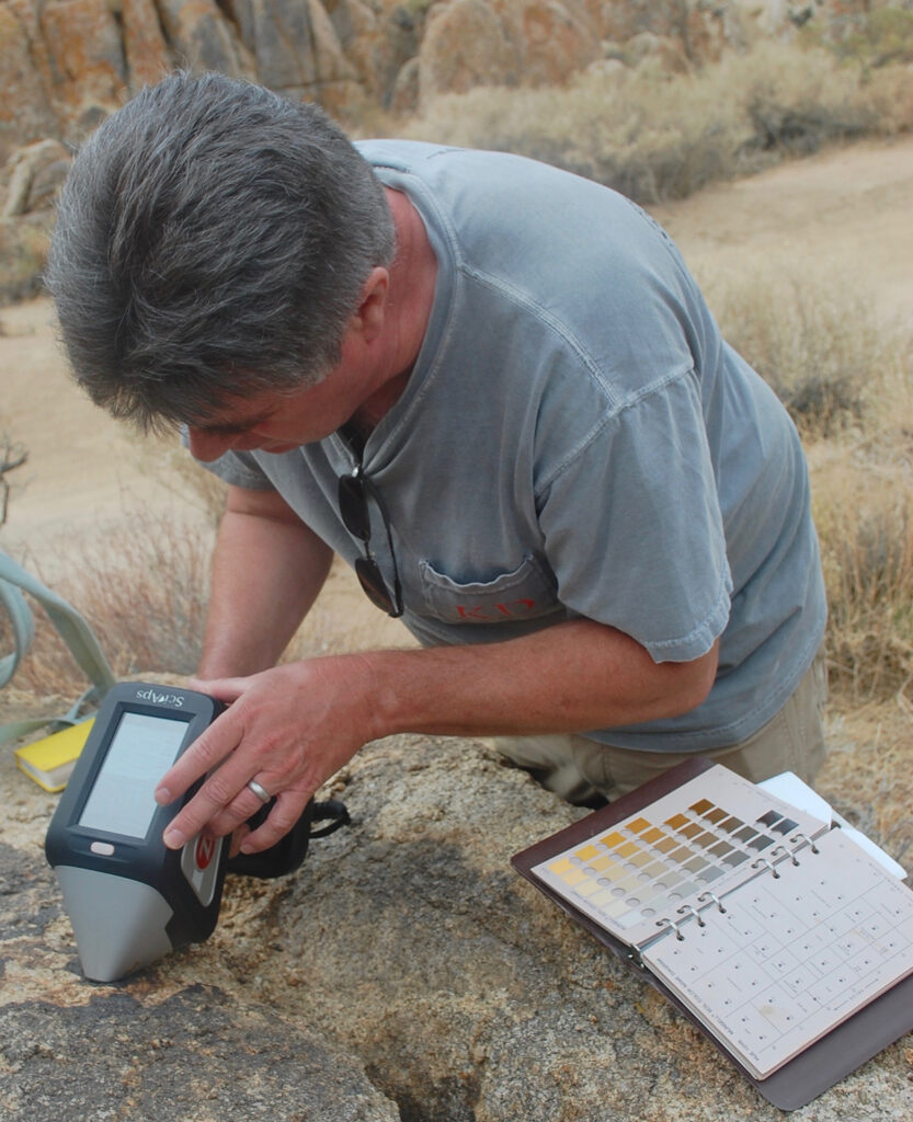 Lewis Owen using the SciAps Z-300 handheld LIBS instrument