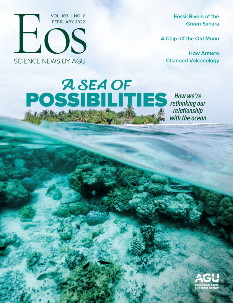 Cover of February 2022 issue of Eos