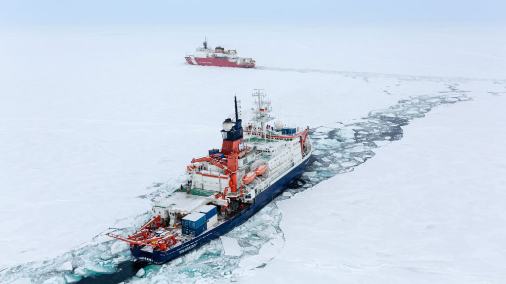 A GEOTRACES research vessel in the Arctic Ocean