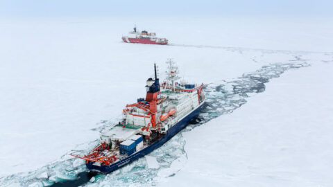 A GEOTRACES research vessel in the Arctic Ocean