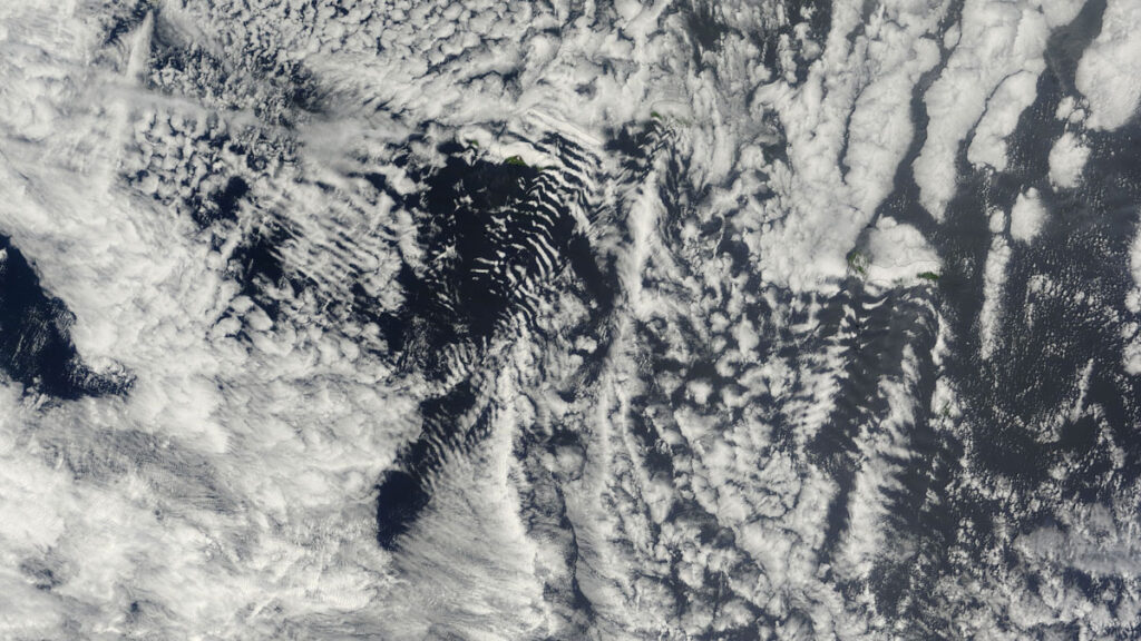 Clouds near the Azores