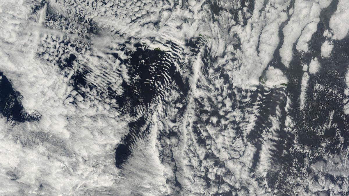 Clouds near the Azores