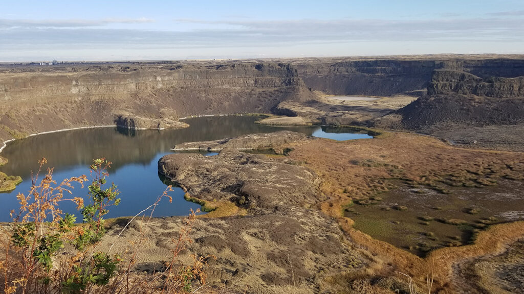 Dry Falls located at the head of Grand Coulee