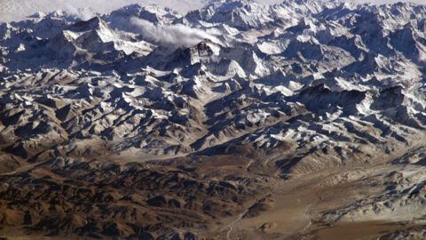 Satellite image of the Himalayas