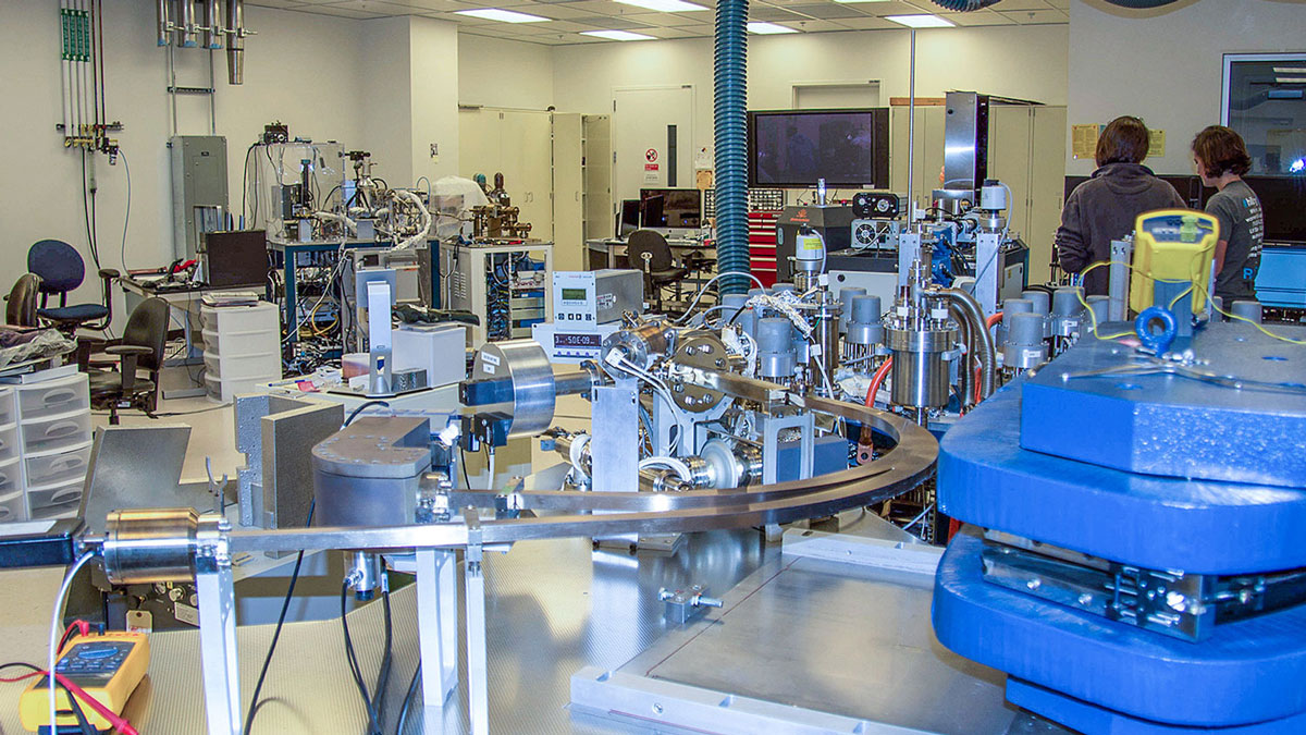 Room-size instruments make up an argon dating lab at Arizona State University.