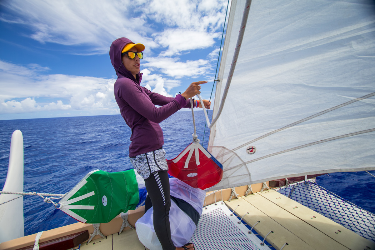Lehua Kamalu navigates the Pacific.