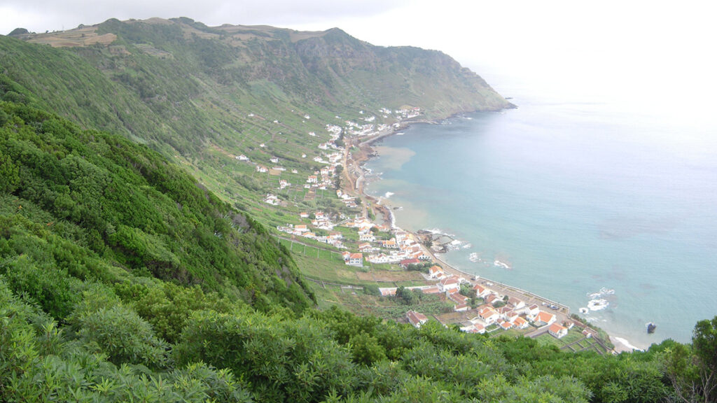 The coast of Santa Maria Island in the Azores