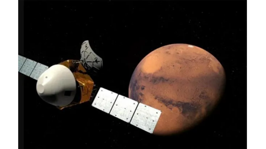 Artist’s impression of China’s Tianwen-1 spacecraft en route to Mars.
