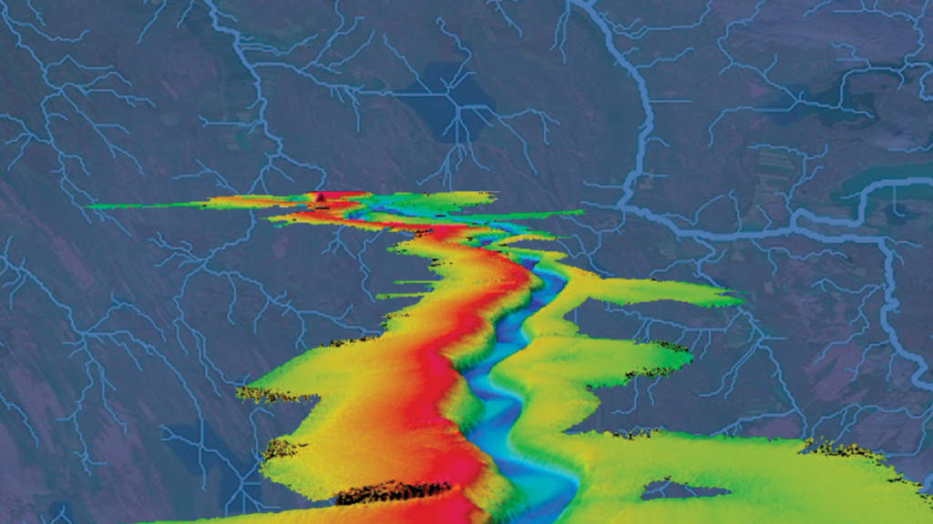 River flow paths in Iceland derived from HydroSHEDS.
