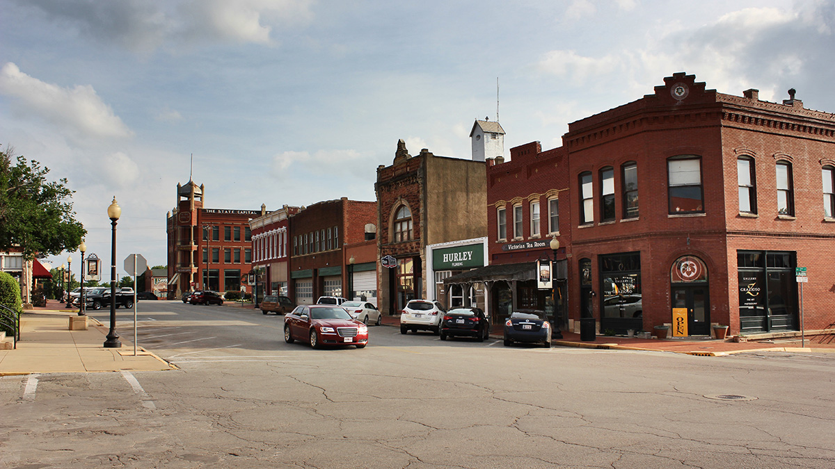 A street in Guthrie, Okla.