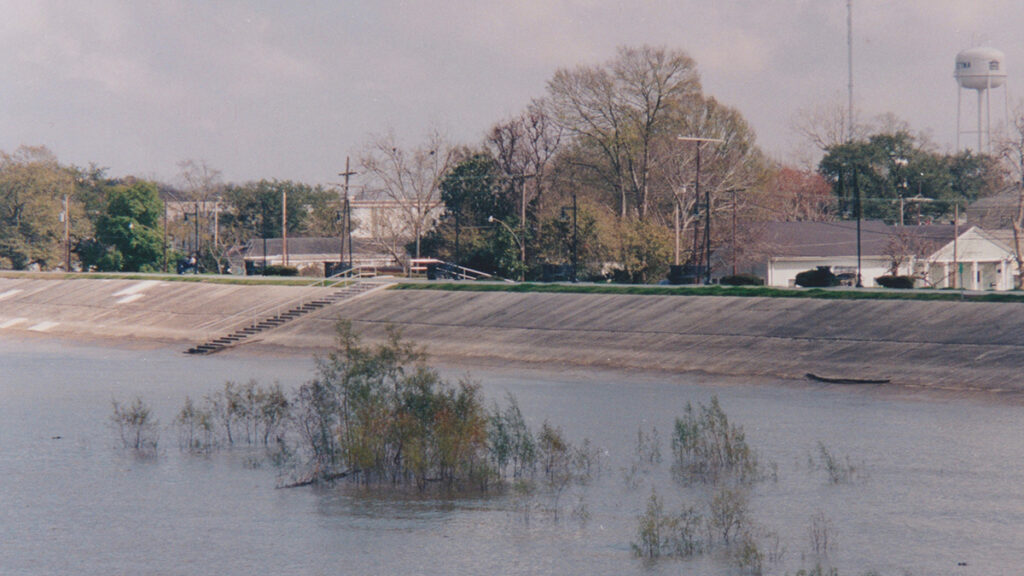 Mississippi River levee at Gretna, La.