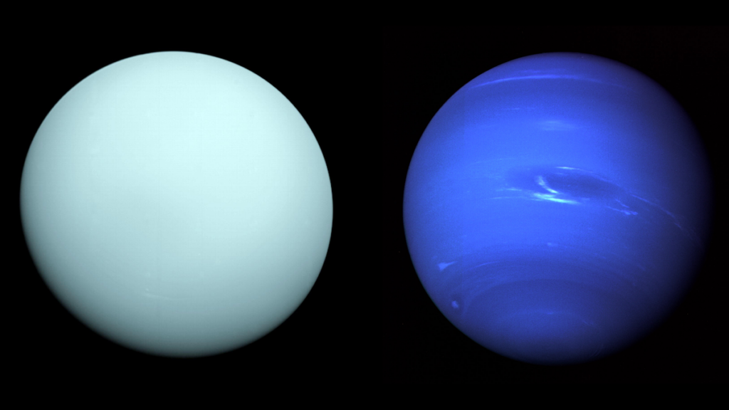 Uranus and Neptune as seen by Voyager 2