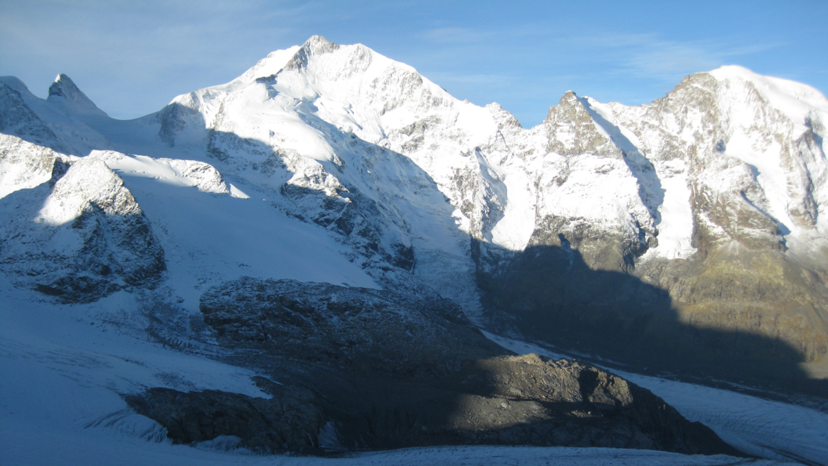 A photo of the Morteratsch Glacier.