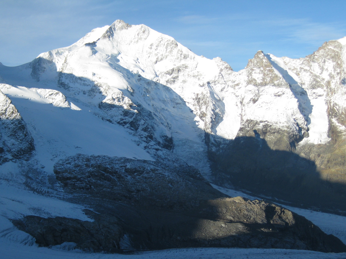 A photo of the Morteratsch Glacier.