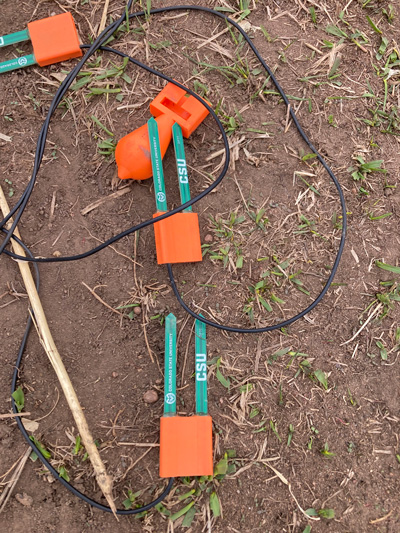 An instrument that estimates the amount of water in the soil