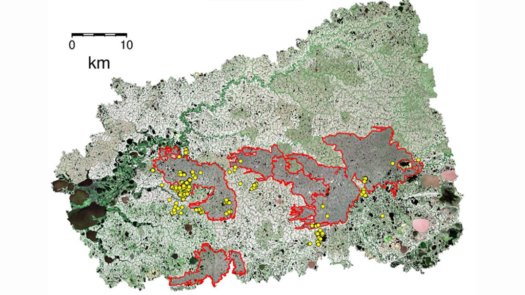 Map of the Yukon-Kuskokwim Delta in Alaska