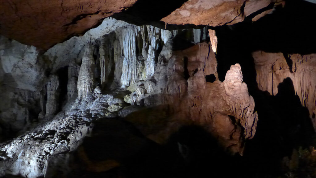 Detailed image of stalagmite in India’s Mawmluh cave